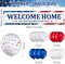 36 Pieces Welcome Home Banner Decoration Set, Large Fabric We Are So Proud of You Banner with 35 Pieces Latex Balloons for Deployment Returning Party Supplies Military Army Homecoming (Star Style)